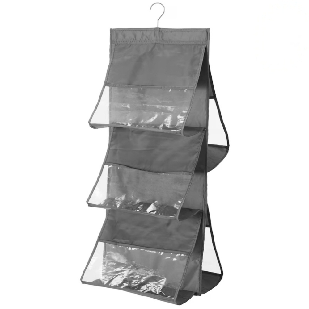 Ikea SKUBB Hanging handbag organizer dark gray